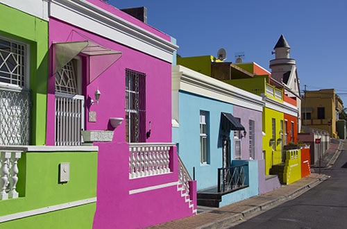 Maisons colorées du quartier de Bo-Kaap - Le Cap, Afrique du Sud